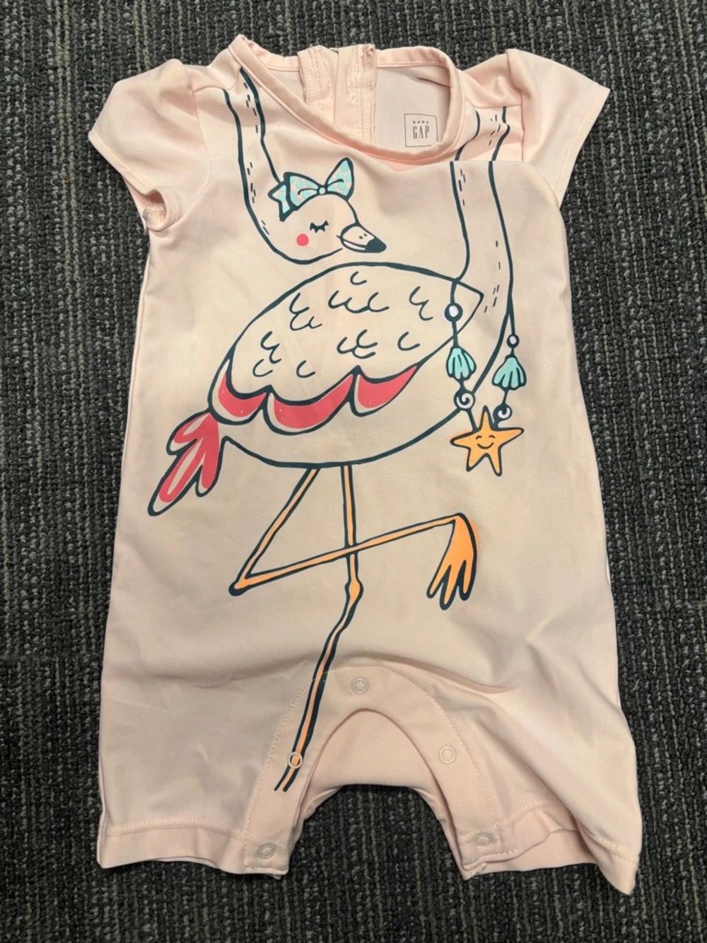 baby GAP flamingo Swimsuit - Size 6-12 Months